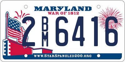 MD license plate 2BM6416