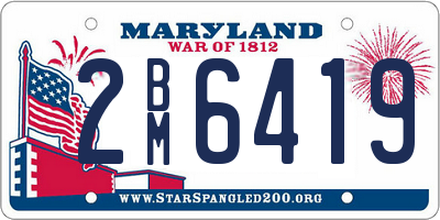 MD license plate 2BM6419