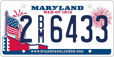 MD license plate 2BM6433