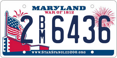 MD license plate 2BM6436