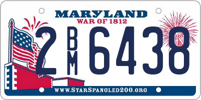 MD license plate 2BM6438