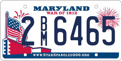 MD license plate 2BM6465