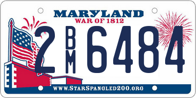 MD license plate 2BM6484
