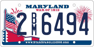 MD license plate 2BM6494