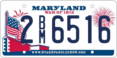 MD license plate 2BM6516