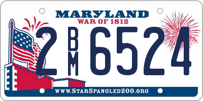 MD license plate 2BM6524