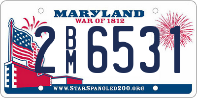 MD license plate 2BM6531