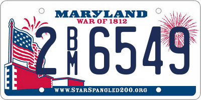 MD license plate 2BM6549