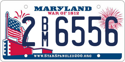 MD license plate 2BM6556
