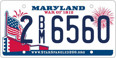MD license plate 2BM6560