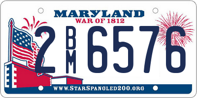 MD license plate 2BM6576