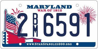 MD license plate 2BM6591