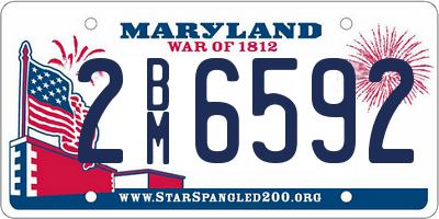 MD license plate 2BM6592