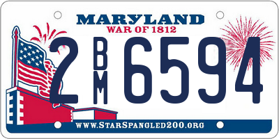MD license plate 2BM6594