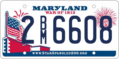 MD license plate 2BM6608