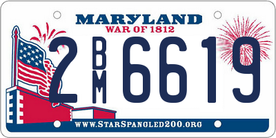 MD license plate 2BM6619