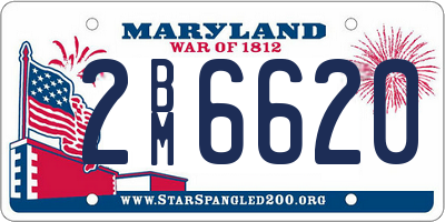MD license plate 2BM6620