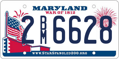MD license plate 2BM6628