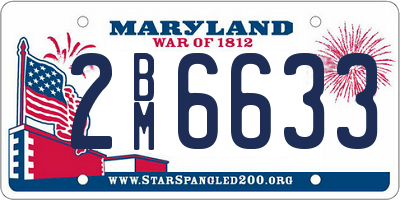 MD license plate 2BM6633