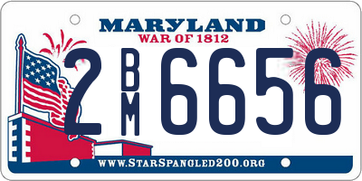 MD license plate 2BM6656