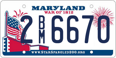 MD license plate 2BM6670