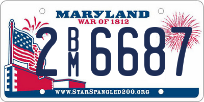 MD license plate 2BM6687