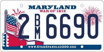 MD license plate 2BM6690