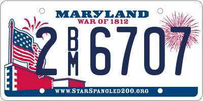 MD license plate 2BM6707