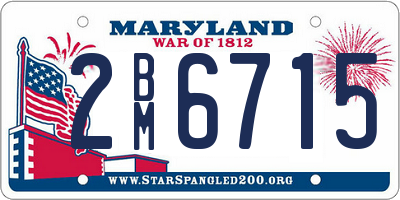 MD license plate 2BM6715