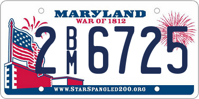 MD license plate 2BM6725