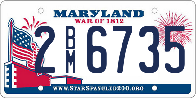 MD license plate 2BM6735