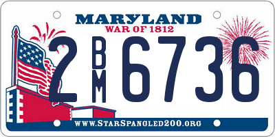 MD license plate 2BM6736