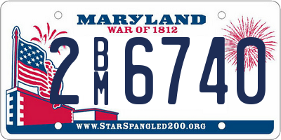 MD license plate 2BM6740