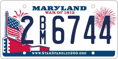 MD license plate 2BM6744