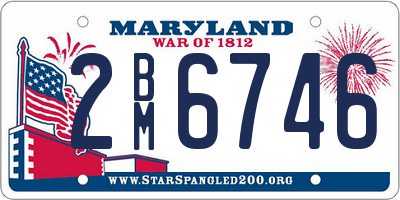 MD license plate 2BM6746