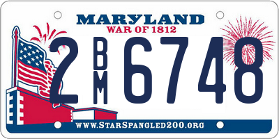 MD license plate 2BM6748