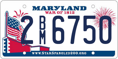 MD license plate 2BM6750