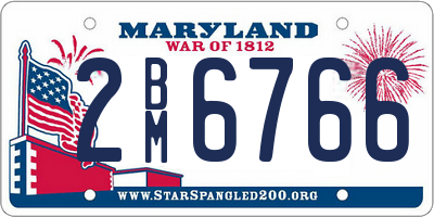 MD license plate 2BM6766