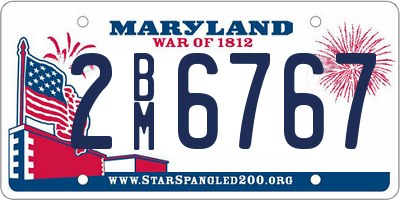 MD license plate 2BM6767