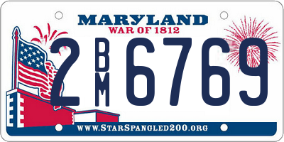 MD license plate 2BM6769