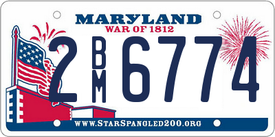 MD license plate 2BM6774