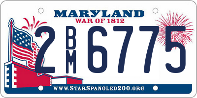 MD license plate 2BM6775