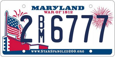 MD license plate 2BM6777