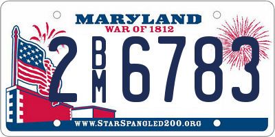 MD license plate 2BM6783