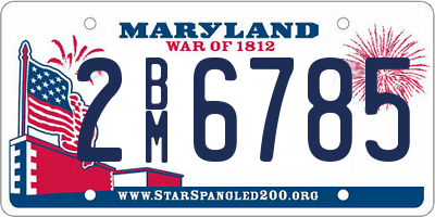 MD license plate 2BM6785