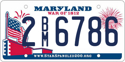 MD license plate 2BM6786