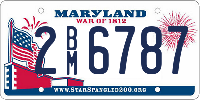 MD license plate 2BM6787