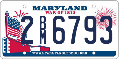 MD license plate 2BM6793