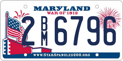 MD license plate 2BM6796