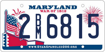 MD license plate 2BM6815